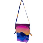 Outrun-vaporwave-hd-wallpaper-preview Folding Shoulder Bag