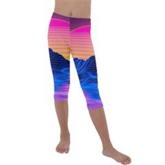 Kids  Lightweight Velour Capri Leggings  