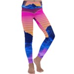 Outrun-vaporwave-hd-wallpaper-preview Kids  Lightweight Velour Classic Yoga Leggings