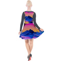 Plunge Pinafore Velour Dress 