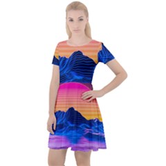 Cap Sleeve Velour Dress  