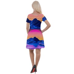 Cap Sleeve Velour Dress  