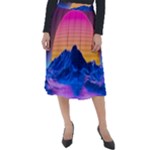 Outrun-vaporwave-hd-wallpaper-preview Classic Velour Midi Skirt 