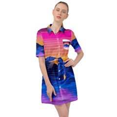 Belted Shirt Dress 