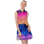 Outrun-vaporwave-hd-wallpaper-preview Sleeveless Shirt Dress