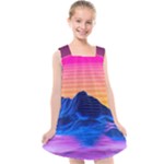 Outrun-vaporwave-hd-wallpaper-preview Kids  Cross Back Dress