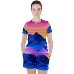 Women s Mesh T-Shirt and Shorts Set 