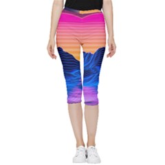 Inside Out Lightweight Velour Capri Leggings  