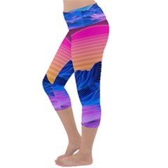 Lightweight Velour Capri Yoga Leggings 