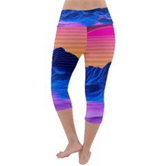 Lightweight Velour Capri Yoga Leggings 