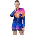 Outrun-vaporwave-hd-wallpaper-preview Long Sleeve Satin Shirt