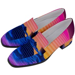 Women s Chunky Heel Loafers 