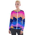 Outrun-vaporwave-hd-wallpaper-preview Velvet Zip Up Jacket