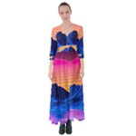 Outrun-vaporwave-hd-wallpaper-preview Button Up Maxi Dress