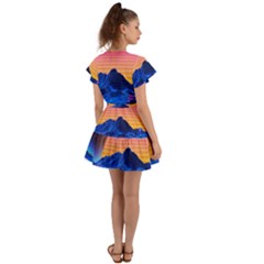 Flutter Sleeve Wrap Dress 
