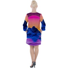 Open Neck Shift Dress 