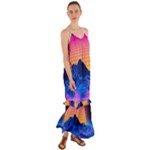 Outrun-vaporwave-hd-wallpaper-preview Cami Maxi Ruffle Chiffon Dress