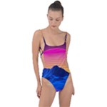 Outrun-vaporwave-hd-wallpaper-preview Tie Strap One Piece Swimsuit