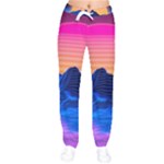 Outrun-vaporwave-hd-wallpaper-preview Women velvet Drawstring Pants