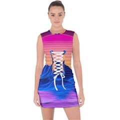 Lace Up Front Bodycon Dress 