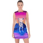 Outrun-vaporwave-hd-wallpaper-preview Lace Up Front Bodycon Dress