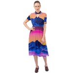 Outrun-vaporwave-hd-wallpaper-preview Keyhole Neckline Chiffon Dress
