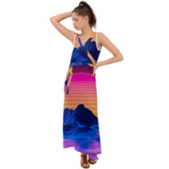 V-Neck Chiffon Maxi Dress 