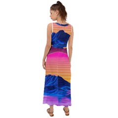 V-Neck Chiffon Maxi Dress 
