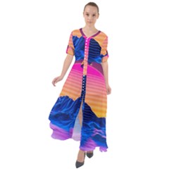 Waist Tie Boho Maxi Dress 