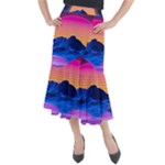 Outrun-vaporwave-hd-wallpaper-preview Midi Mermaid Skirt