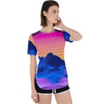 Outrun-vaporwave-hd-wallpaper-preview Perpetual Short Sleeve T-Shirt