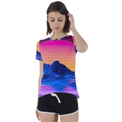 Short Sleeve Open Back T-Shirt 