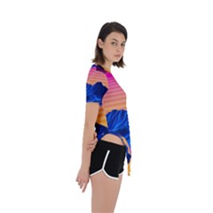 Asymmetrical Short Sleeve Sports T-Shirt 