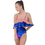 Outrun-vaporwave-hd-wallpaper-preview Drape Piece Swimsuit