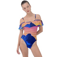 Frill Detail One Piece Swimsuit 