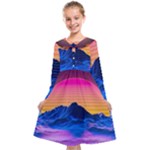 Outrun-vaporwave-hd-wallpaper-preview Kids  Midi Sailor Dress