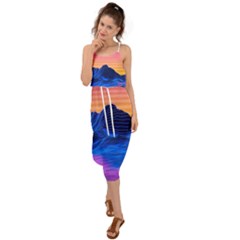Waist Tie Cover Up Chiffon Dress 