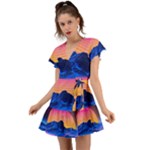 Outrun-vaporwave-hd-wallpaper-preview Flutter Sleeve Wrap Dress
