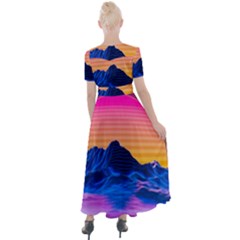 Button Up Short Sleeve Maxi Dress 