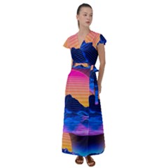 Flutter Sleeve Maxi Dress 