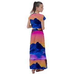 Flutter Sleeve Maxi Dress 