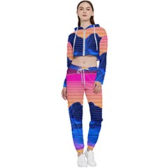 Cropped Zip Up Lounge Set 