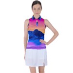 Outrun-vaporwave-hd-wallpaper-preview Women s Sleeveless Polo Tee
