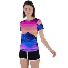 Back Circle Cutout Sports T-Shirt 