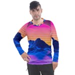 Outrun-vaporwave-hd-wallpaper-preview Men s Pique Long Sleeve Tee