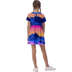 Kids  Asymmetric Collar Dress 