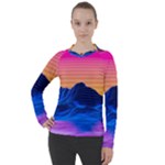 Outrun-vaporwave-hd-wallpaper-preview Women s Pique Long Sleeve Tee