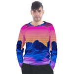 Outrun-vaporwave-hd-wallpaper-preview Men s Long Sleeve Raglan Tee