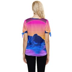 Bow Sleeve Button Up Top 