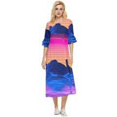 Double Cuff Midi Dress 